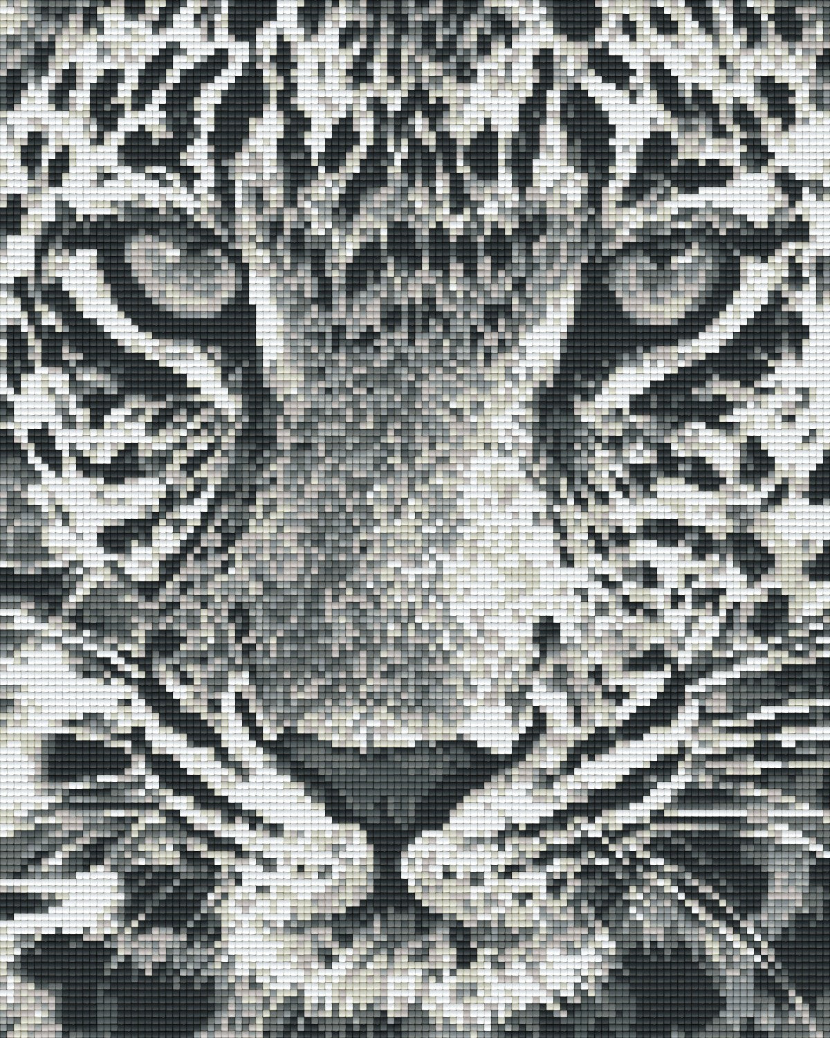 Pixelhobby Klassik Vorlage - Leopard schwarz/weiß