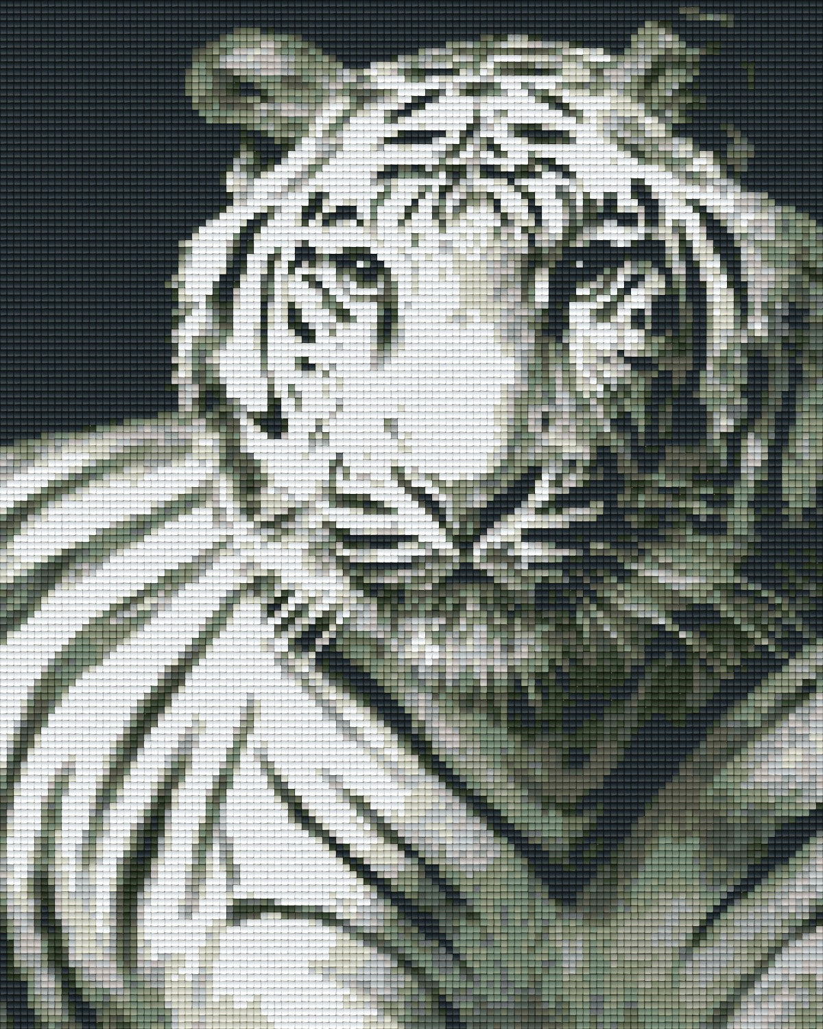 Pixelhobby Klassik Vorlage - Weißer Tiger