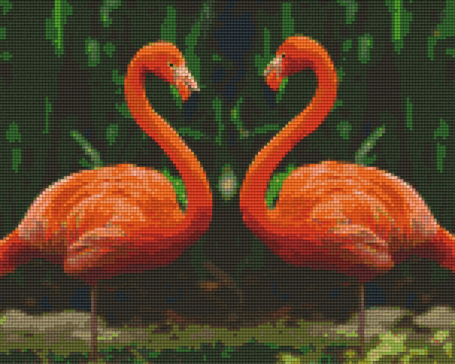 Pixelhobby Klassik Vorlage - Flamingo Herz