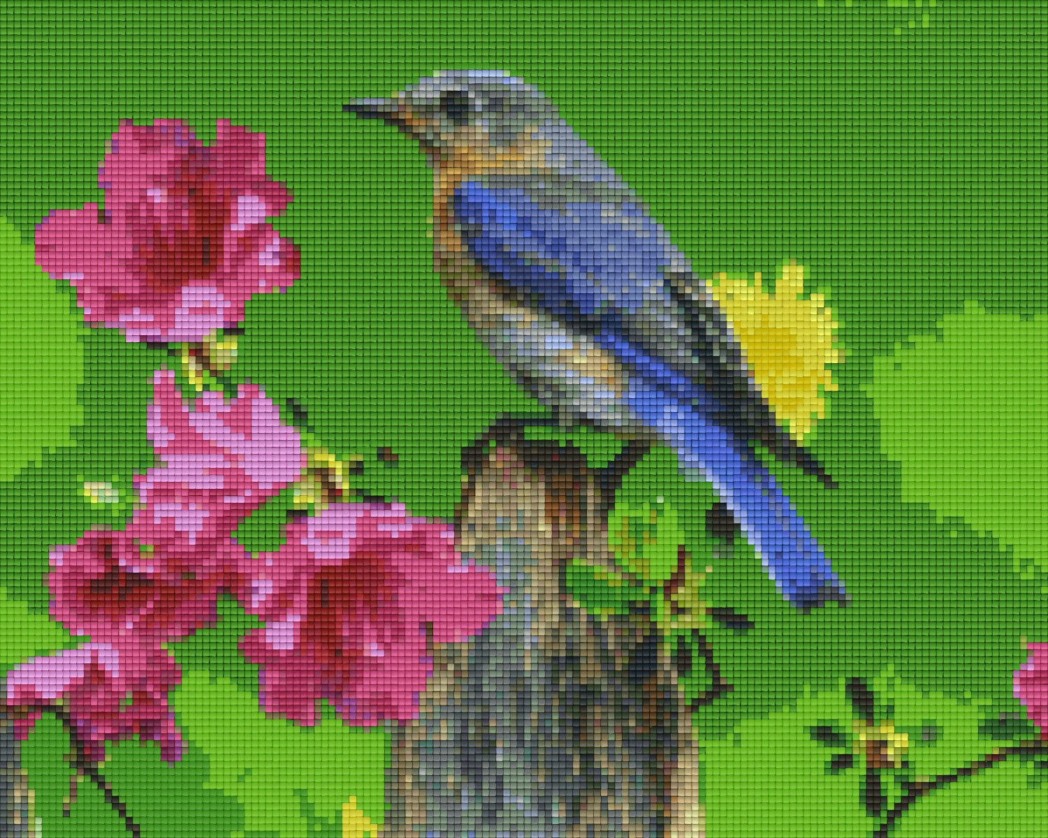 Pixelhobby Klassik Vorlage - Blauer Vogel