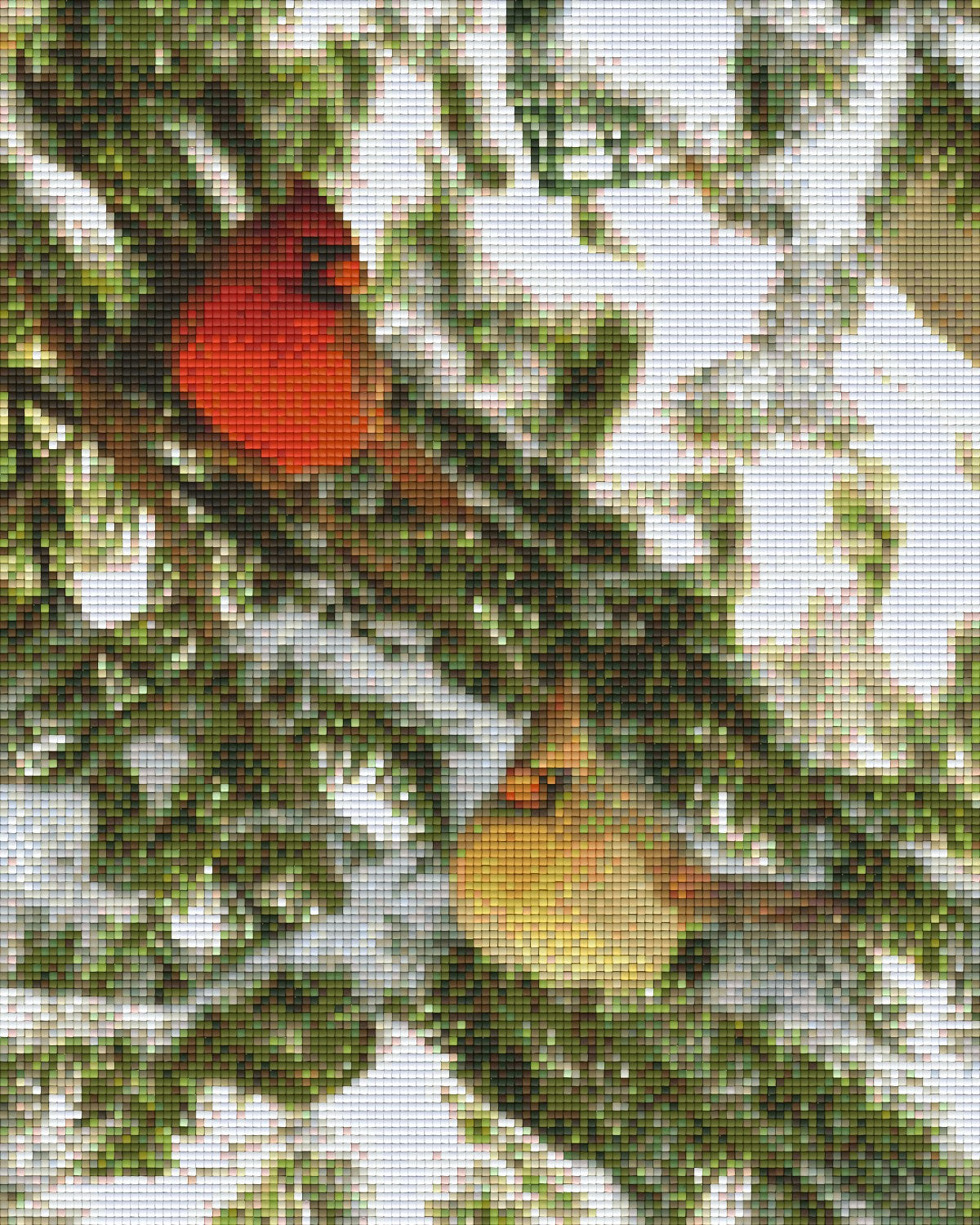 Pixelhobby Klassik Vorlage - Kardinal Vögel