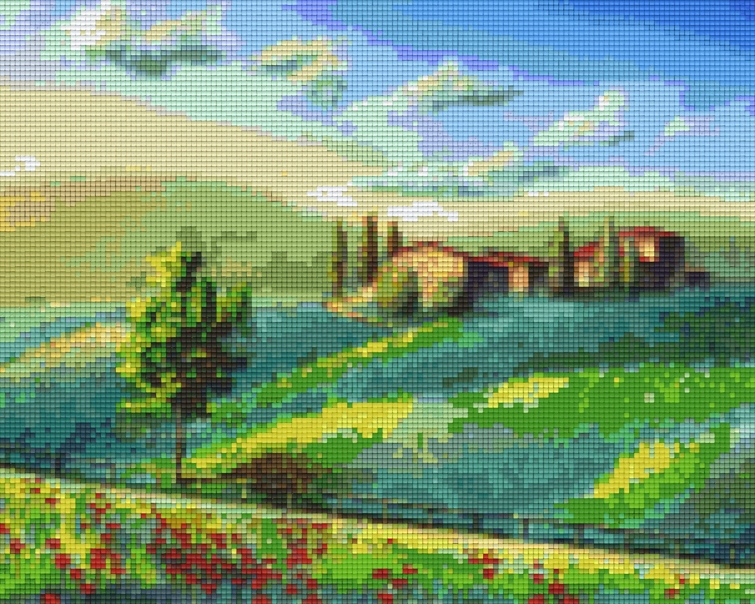Pixelhobby Klassik Vorlage - Lamdschaft der Toskana