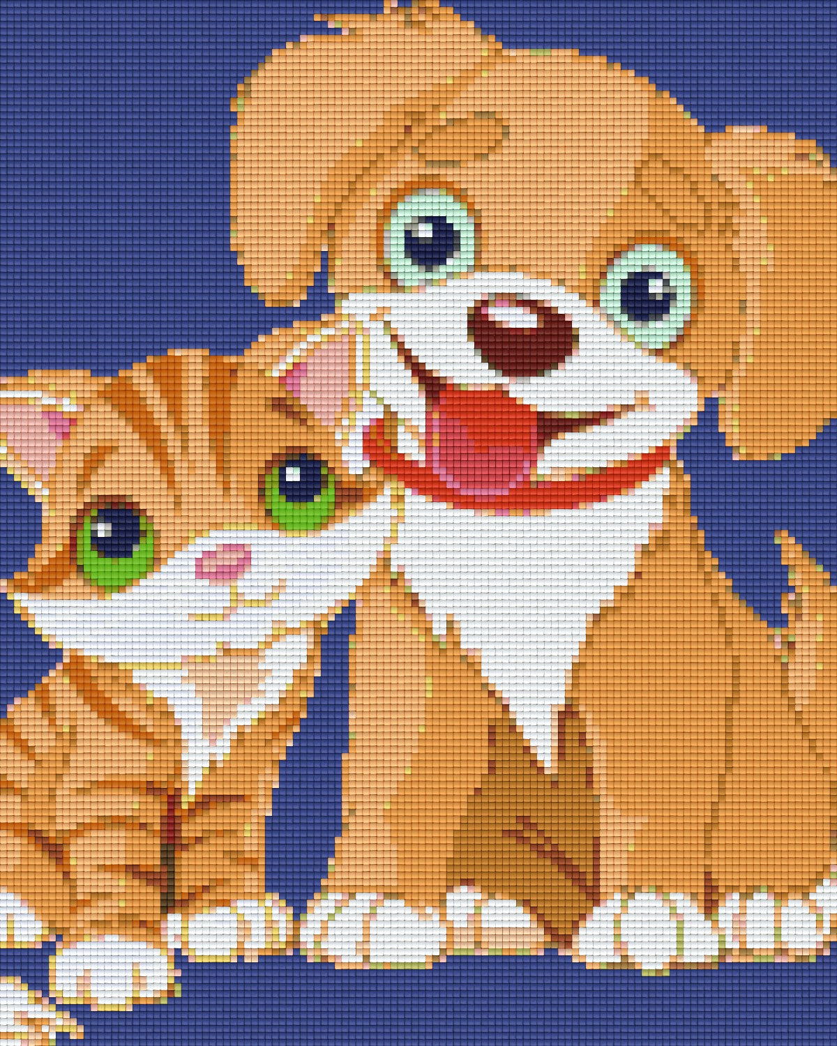Pixelhobby Klassik Vorlage - Katze mit Hund