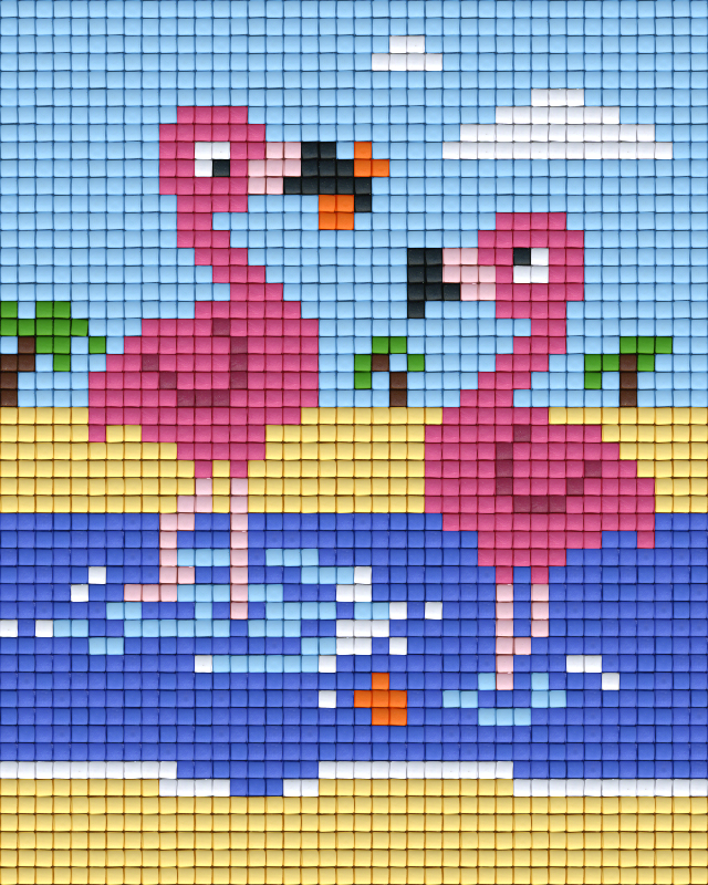 Pixel hobby classic template - flamingos