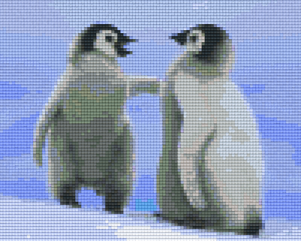 Pixelhobby Klassik Vorlage - Zwei Pinguinbabys