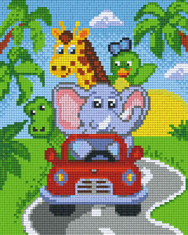 Pixelhobby Klassik Vorlage - Urlaub mit Tieren