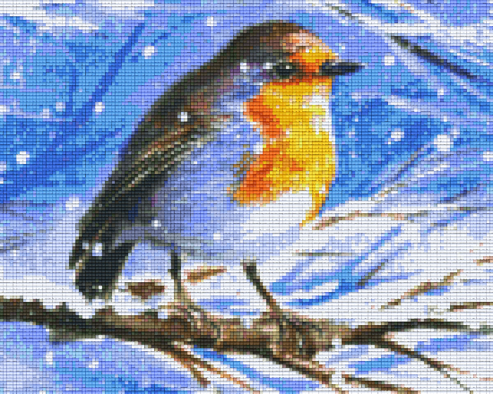 Pixelhobby Klassik Vorlage - Rotkehlchen