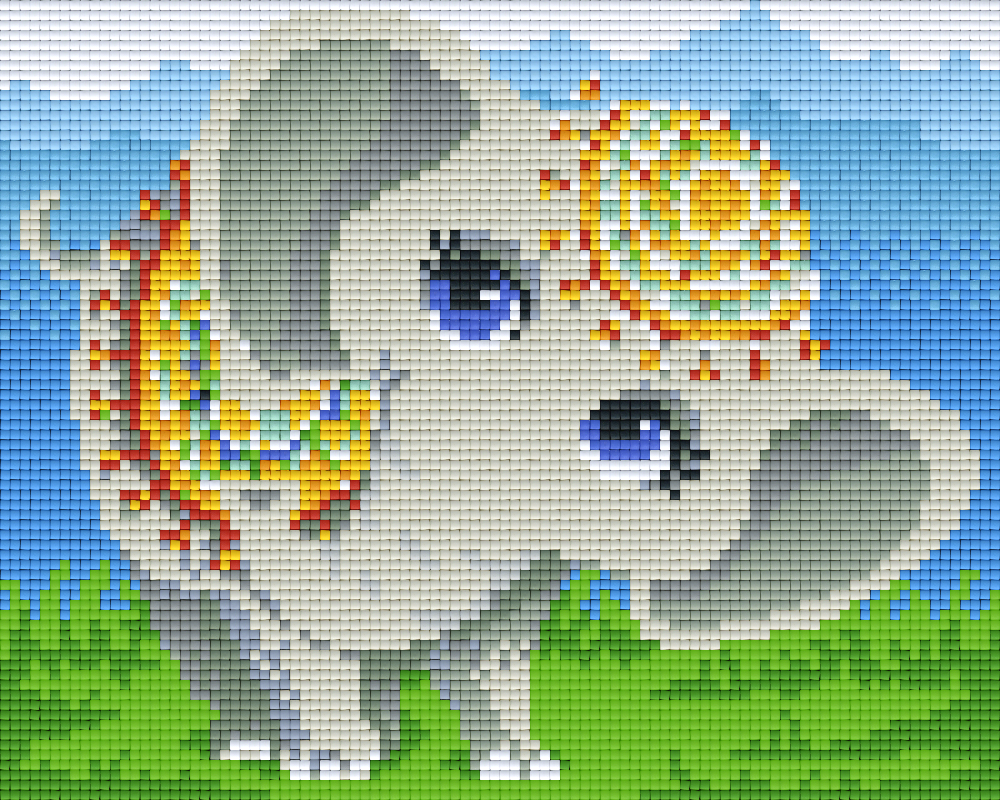 Pixelhobby Klassik Vorlage - tanzender Elefant