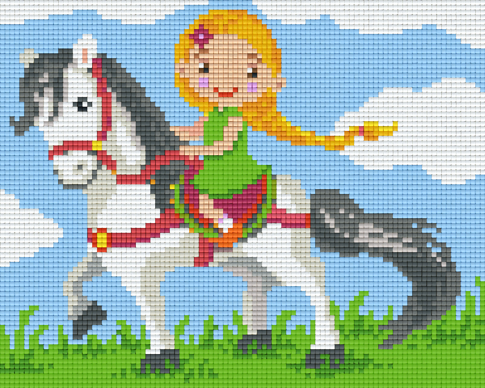 Pixelhobby Klassik Vorlage - Reiten