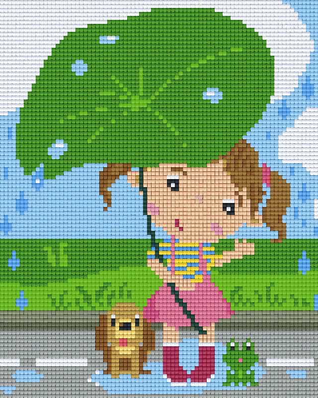 Pixelhobby Klassik Vorlage - Freunde im Regen