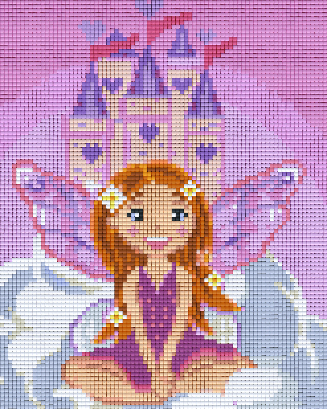 Pixelhobby Klassik Vorlage - Fee und Schloss
