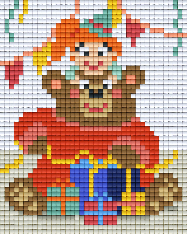 Pixel hobby classic template - bear birthday party