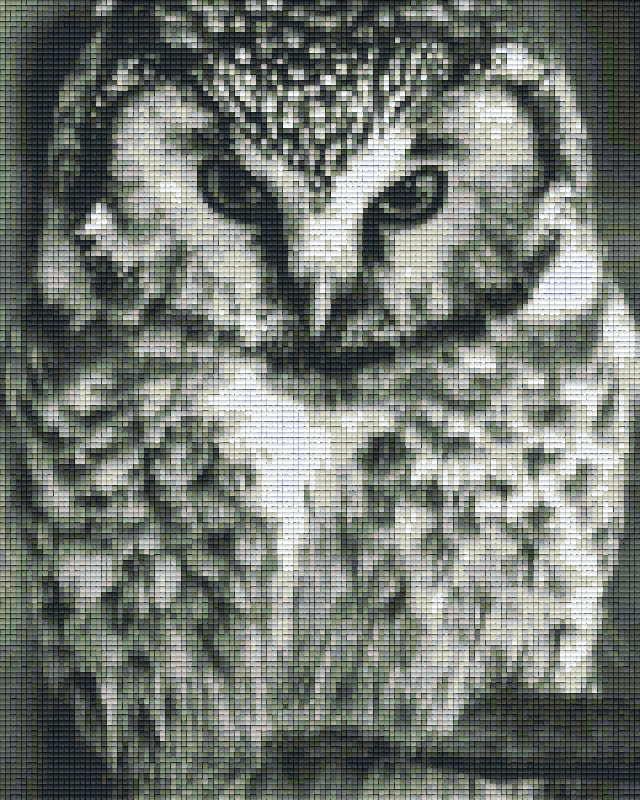 Pixelhobby Klassik Vorlage - Eule s/w