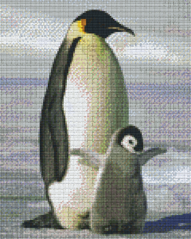 Pixelhobby Klassik Vorlage - Pinguin spielen