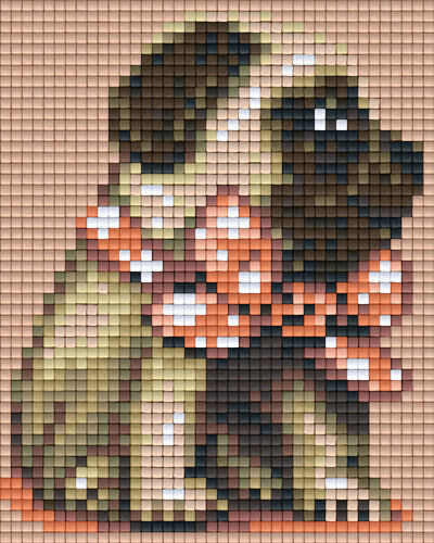 Pixelhobby Klassik Vorlage - Mops pfirsich