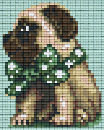 Pixelhobby Klassik Vorlage - Mops grün