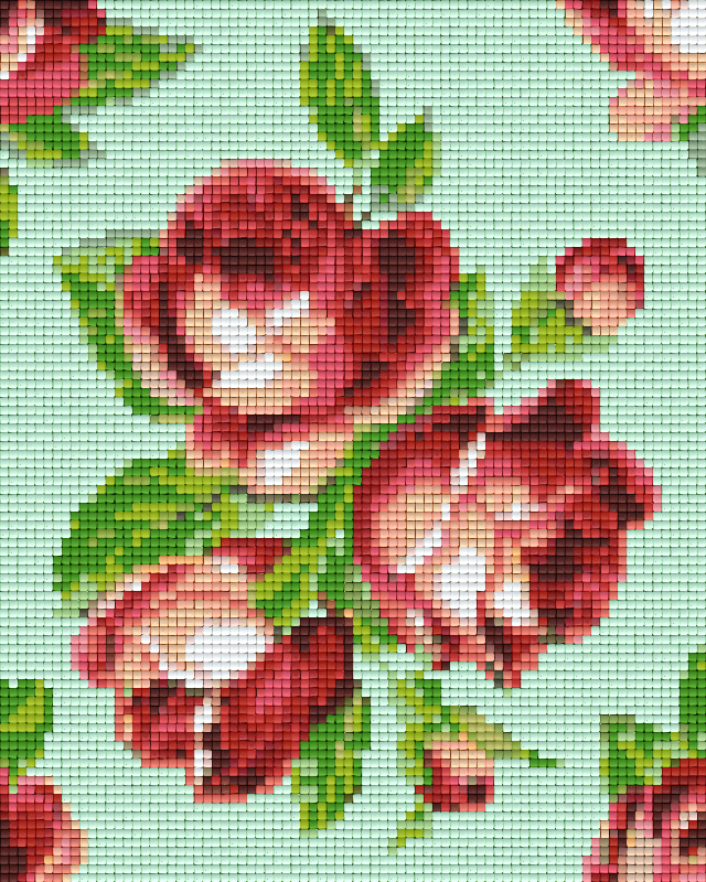 Pixelhobby Klassik Vorlage - Rosenhintergrund