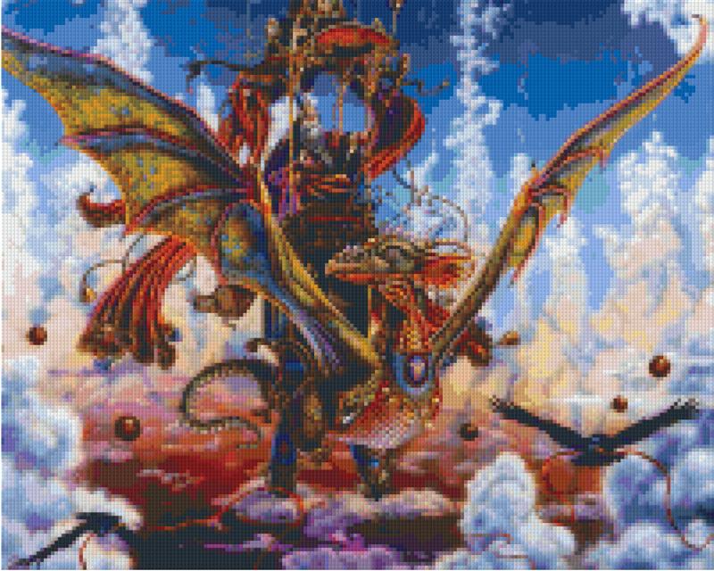 Pixelhobby Klassik Vorlage - Fliegender Drache