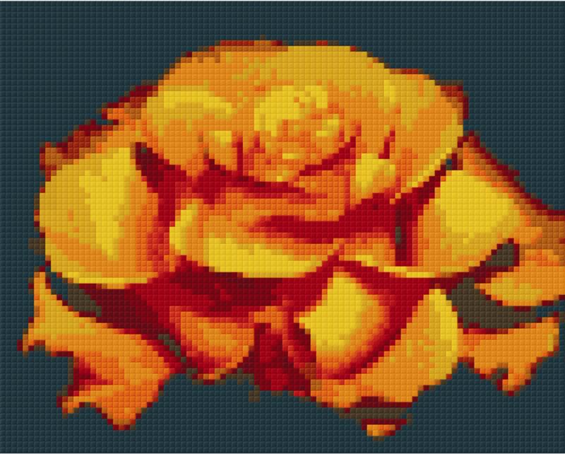 Pixelhobby Klassik Vorlage - Orange Rose