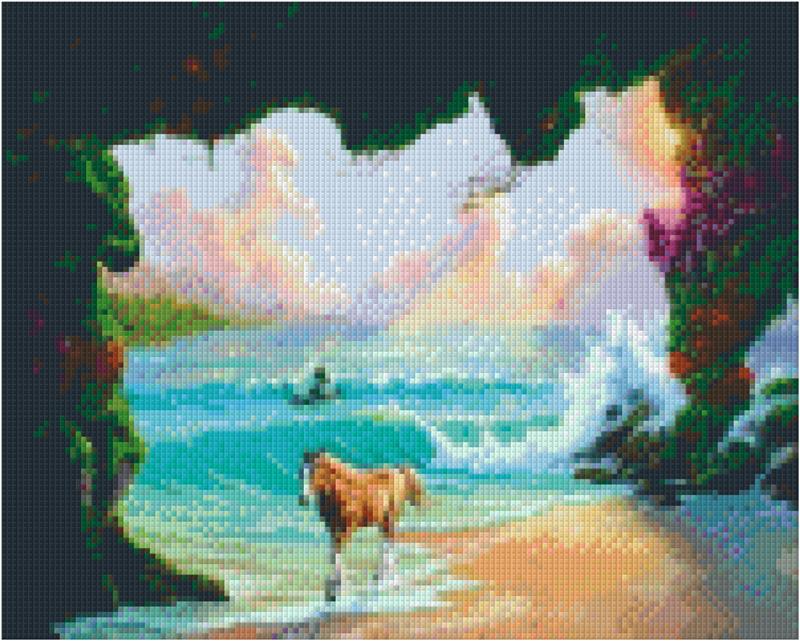 Pixelhobby Klassik Vorlage - Höhle am Strand