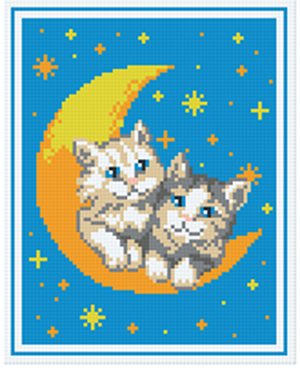 Pixelhobby Klassik Set - Kitties in Moon cream