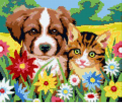 Pixelhobby Klassik Vorlage - Between the Flowers