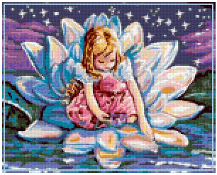 Pixel Hobby Classic Template - Water Lilies Fairy