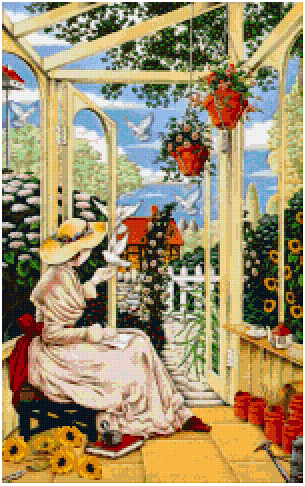 Pixelhobby Klassik Set - The Lady and here Birds