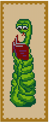 Pixelhobby Klassik Vorlage - Bookworm