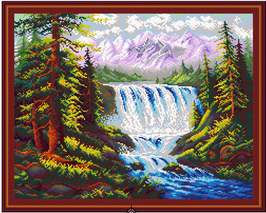 Pixelhobby classic set - waterfall in the mountains