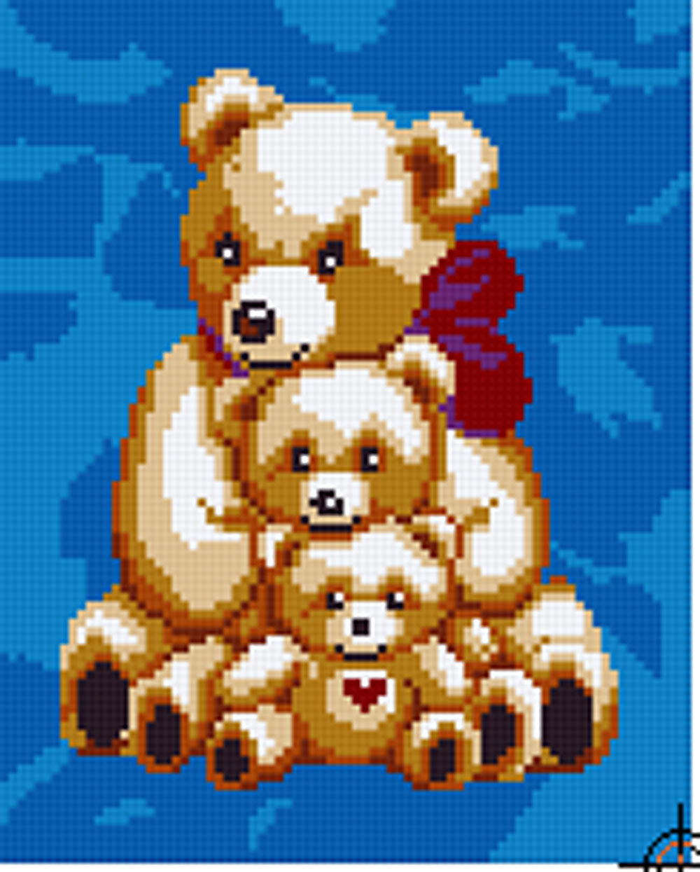 Pixelhobby Classic Set - Teddy in three