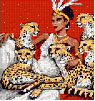 Pixelhobby Klassik Vorlage - The Leopard Queen