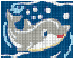 Pixelhobby Klassik Vorlage - Happy Dolphin