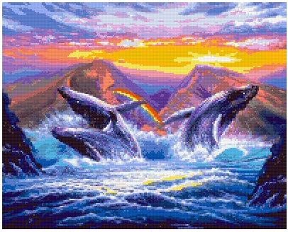 Pixelhobby Klassik Vorlage - Dolphin Dance