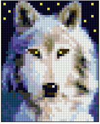 Pixelhobby Klassik Vorlage - Magic Wolf