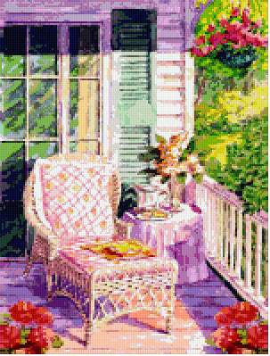 Pixelhobby Klassik Vorlage - Cozy Porch