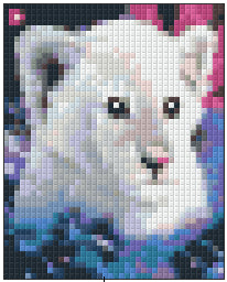 Pixelhobby Klassik Vorlage - White Tiger Baby