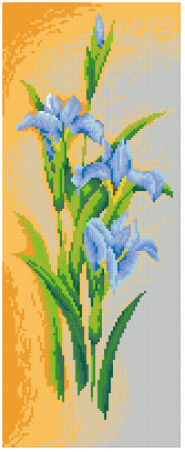 Pixelhobby Klassik Vorlage - Schwertlilie