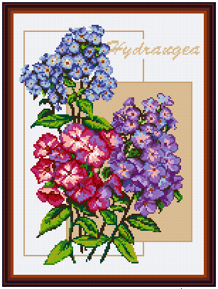 Pixelhobby Klassik Vorlage - Hortensien