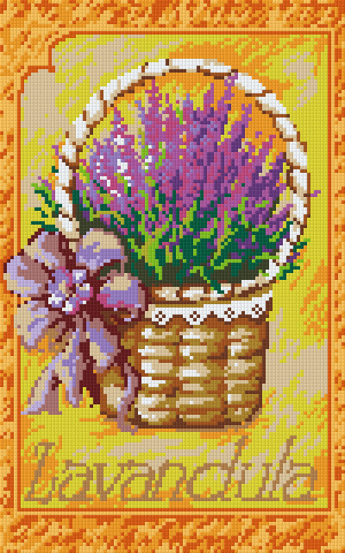 Pixelhobby Klassik Vorlage - Lavendelkorb