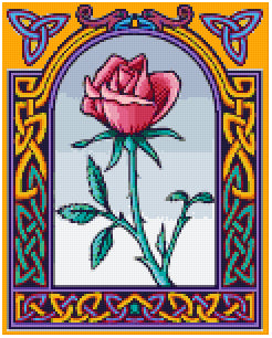Pixelhobby Klassik Vorlage - Keltische Rose