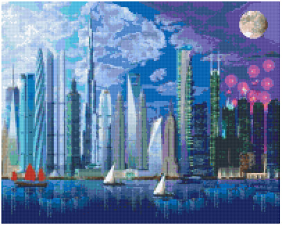 Pixelhobby Klassik Vorlage - Special Skyline