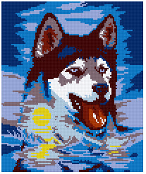 Pixelhobby Klassik Vorlage - Husky