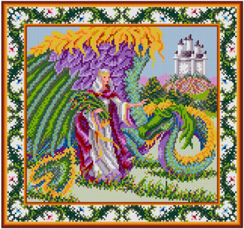 Pixelhobby Klassik Vorlage - Princess & Dragons