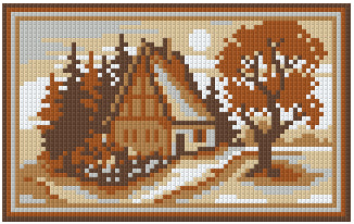 Pixelhobby Klassik Vorlage - Soft Brown Home