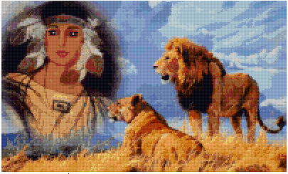 Pixelhobby Klassik Vorlage - Lioness Guardian