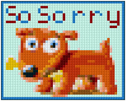 Pixelhobby Klassik Vorlage - CARD - Sorry Doggie