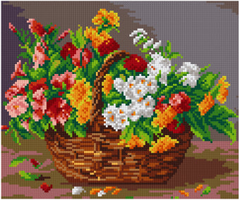 Pixelhobby Klassik Vorlage - Flower Basket
