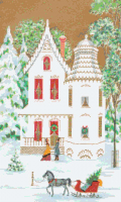Pixelhobby Klassik Vorlage - White Victorian House