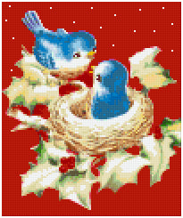 Pixelhobby Klassik Vorlage - Winterbirds
